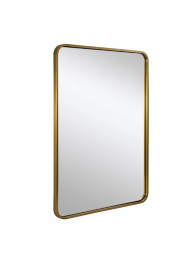 18"X32" METAL FRAMED HANGING WALL MIRROR GOLD COLOUR