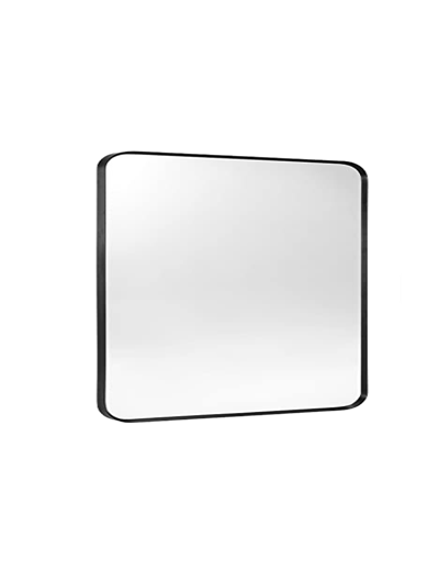 32"X32" METAL FRAMED HANGING WALL MIRROR BLACK COLOUR